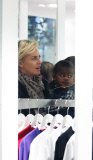  Charlize Theron and baby Jackson came into the concept store Colette