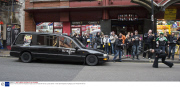 Circus of Horrors performer Anastasia IV pulls a 2.5 ton herse with her hair, London, Britain - 18 Nov 2013