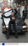 Circus of Horrors performer Anastasia IV pulls a 2.5 ton herse with her hair, London, Britain - 18 Nov 2013
