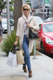 January Jones Shopping In Beverly Hills 
