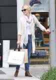 January Jones Shopping In Beverly Hills 