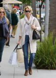 January Jones and a friend shop at Sandro Boutique