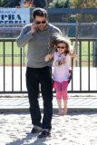 Ben Affleck and his girls have a Swinging Time at the park