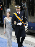 Royal arrivals at the Nieuwe Kerk in Amsterdam