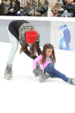 Jamie Chung gets in the holiday spirit wearing American Eagle #AEOStyle While Ice Skating