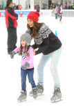 Jamie Chung gets in the holiday spirit wearing American Eagle #AEOStyle While Ice Skating
