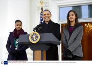President Obama at annual pardon of National Thanksgiving Turkey, White House, Washington DC, America - 27 Nov 2013