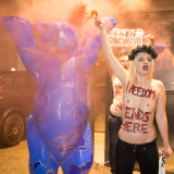 Femen Protest gegen Prostitution in Berlin