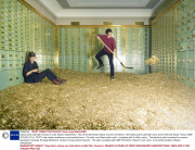 Swiss bank safe with money for sale, Basel, Switzerland - Nov 2013
