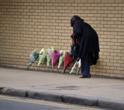 THE PUBLIC LAYING FLOWERS AT THE CLUTHA BAR IN GLASGOW  WHERE A POLICE HELICOPTER CRASH LANDED ON THE ROOF OF THE BAR 29/11/13.

TODAY PIC 30/11/13



