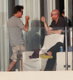 Charlie Sheen Partying On His Balcony In Cabo 