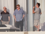 Charlie Sheen Partying On His Balcony In Cabo 