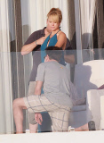 Charlie Sheen Partying On His Balcony In Cabo 