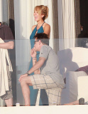 Charlie Sheen Partying On His Balcony In Cabo 