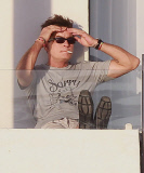 Charlie Sheen Partying On His Balcony In Cabo 