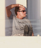Charlie Sheen Partying On His Balcony In Cabo 