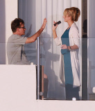 Charlie Sheen Partying On His Balcony In Cabo 
