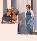 Charlie Sheen Partying On His Balcony In Cabo 