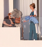 Charlie Sheen Partying On His Balcony In Cabo 