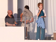 Charlie Sheen Partying On His Balcony In Cabo 