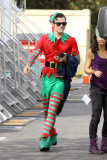 Chris Colfer, Lea Michele and Naya Rivera get ready for Christmas