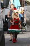Chris Colfer, Lea Michele and Naya Rivera get ready for Christmas
