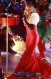 Mariah Carey in sexy red dress at Rockefeller Center Christmas tree lighting ceremony