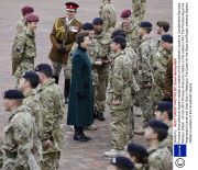 Princess Anne presents Afgham medals to soldiers of the Household Cavalry at Combermere Barracks, Windsor, Britain - 04 Dec 2013