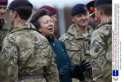 Princess Anne presents Afgham medals to soldiers of the Household Cavalry at Combermere Barracks, Windsor, Britain - 04 Dec 2013