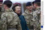 Princess Anne presents Afgham medals to soldiers of the Household Cavalry at Combermere Barracks, Windsor, Britain - 04 Dec 2013