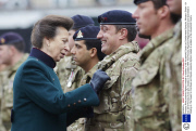 Princess Anne presents Afgham medals to soldiers of the Household Cavalry at Combermere Barracks, Windsor, Britain - 04 Dec 2013