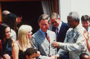 


Left to Right:
EMMA BUNTON, British Pop Singer, member of Spice Girls; HRH PRINCE OF WALES and NELSON MANDELA, President of South Africa.
Bandphoto Agency Photo
B61 057261   16.07.1998
