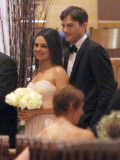 Semi-Exclusive... Ashton Kutcher Joins Mila Kunis at Her Brother's Wedding - NO WEB USE 