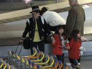 Johnny Hallyday and Laetitia arrived with their children, Jade and Joy, at Roissy airport in Paris