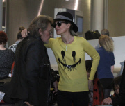 Johnny Hallyday and Laetitia arrived with their children, Jade and Joy, at Roissy airport in Paris