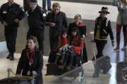 Johnny Hallyday and Laetitia arrived with their children, Jade and Joy, at Roissy airport in Paris