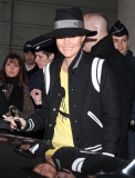 Johnny Hallyday and Laetitia arrived with their children, Jade and Joy, at Roissy airport in Paris