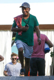 Russell Simmons Out For A Walk In Miami 