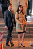 Christian Grey and Anastasia Steele get romantic on set **NO Canada**