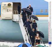 President Barack Obama arriving at Waterkloof Air Force Base Airport in Pretoria, South Africa - 10 Dec 2013