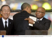 Nelson Mandela memorial service at the FNB Stadium, Johannesburg, South Africa - 10 Dec 2013