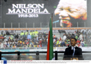 Nelson Mandela memorial service at the FNB Stadium, Johannesburg, South Africa - 10 Dec 2013