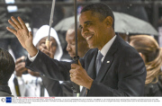 Nelson Mandela memorial service at the FNB Stadium, Johannesburg, South Africa - 10 Dec 2013