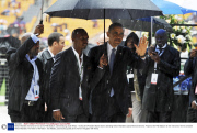 Nelson Mandela memorial service at the FNB Stadium, Johannesburg, South Africa - 10 Dec 2013
