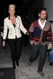 Brigitte Nielsen struts her stuff after a dinner date in Weho