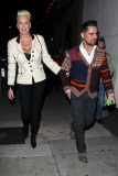 Brigitte Nielsen struts her stuff after a dinner date in Weho