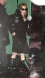 Amy Adams braves the snow as she arrives at 'GMA' Studios