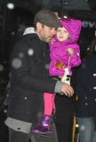 Amy Adams braves the snow as she arrives at 'GMA' Studios