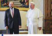 Pope Francis I meets President of European Parliament Martin Schulz, Vatican CIty, Rome, Italy - 11 Oct 2013