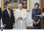 Pope Francis I meets President of European Parliament Martin Schulz, Vatican CIty, Rome, Italy - 11 Oct 2013